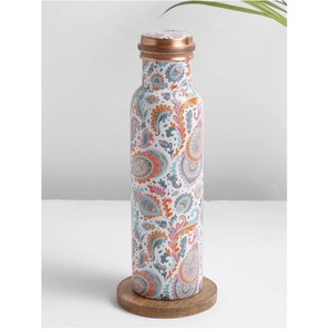 ขวดน้ำลายหินอ่อนหรูหราทันสมัย พกพาสะดวก พร้อมฝาทองแดง - Product Image 4