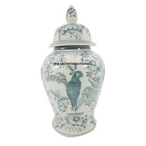 Elegant & Decorative <b>Large</b> Size Top Quality Coral Design Golden Metal Flower Decoration Ginger <b>Jar</b> With Lid - Product Image 2