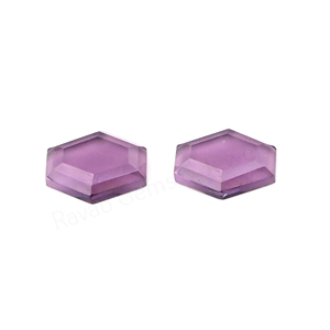 <b>Top</b> Quality Amethyst Quartz Hexagon Shape Step Cut High Polish 10x16mm Loose Gemstone Cabochon Jewelry Making Pendant <b>Earring</b> - Product Image 3