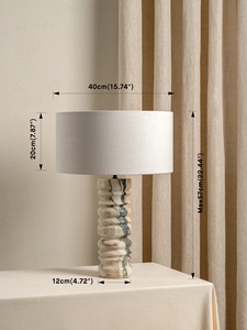 Lampe de table décorative haut de gamme, fabriquée avec une texture marbrée artistique, des proportions équilibrées et une esthétique intemporelle pour la maison. - Product Image 6