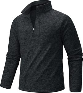 White Cotton French Terry Half <b>Zip</b> Sweatshirt Unisex <b>Quarter</b> <b>Zip</b> Pullover Stand Collar Streetwear <b>Sweater</b> Winter Regular Fit - Product Image 4