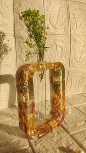 Decorative Resin Tabletop Vase Unique Handmade Craft for Living Room Center Table and Office Decor - Product Image 6