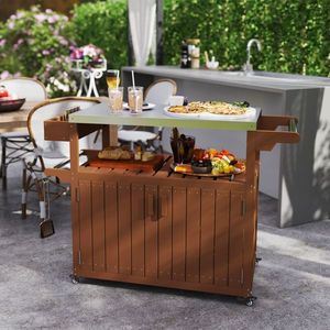 Carrello Pieghevole in Acciaio per Esterni, Carrello Bar per Campeggio, Barbecue, Spiaggia, Escursionismo, Giardino, Bambini - Carrello Pieghevole - Product Image 4