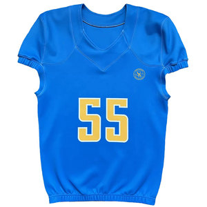 Maillot de football américain simple face de haute qualité, respirant, léger, anti-humidité, à manches courtes, pour les matchs - Product Image 1