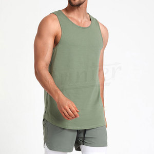 Top Selling Workout Fitness Bodybuilding <b>Running</b> Clothing Vest <b>Singlets</b> Stringer Shirt Gym Wear Men Tank Top - Product Image 2