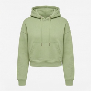 Sweat-shirt court en polaire pour femme, imprimé, streetwear, pull à logo frontal, vêtement d'hiver écologique, vêtements de haute qualité - Product Image 1