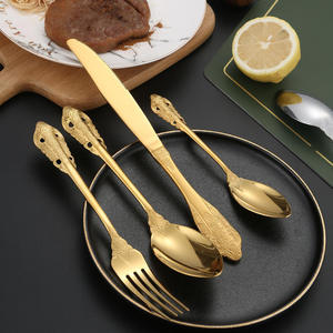 Ensemble de couverts Daystar Trade en or, argent et acier inoxydable, 10 pièces, couverts de qualité supérieure, design moderne, poli à la main, pour la maison et les restaurants - Product Image 3