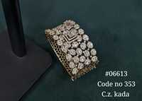 Pulsera de latón con circonita cúbica 06613, brazalete clásico chapado en rodio de imitación, joyería para mujer, para bodas y fiestas, diseño de diseñador