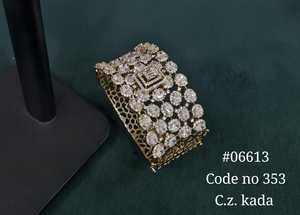 Bracelet en laiton avec zircone cubique 06613, imitation classique plaqué rhodium, bijoux pour femmes, pour mariage, fête, créateur - Product Image 5