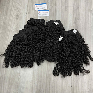 Prix d'usine Cheveux vietnamiens doublement étirés Pixie Curl Weft Hair couleur naturelle - Product Image 5