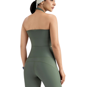Conjunto Deportivo para Mujer, Top Corto y Leggings Acampanados, Ropa Deportiva para Yoga, Gimnasio, Fitness, Fabricante Mayorista OEM OD - Product Image 3