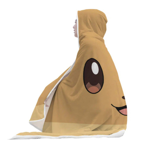 Wearable Fleece <b>Blanket</b> Hoodie Cartoon Print Soft <b>Warm</b> Oversized Coat For Adults - Product Image 2