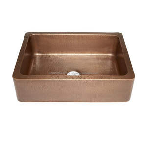 Fregadero de cocina de cobre de primera calidad, diseñado para cumplir con los estándares de cocina de lujo en hoteles, resorts y villas a nivel mundial. - Product Image 3