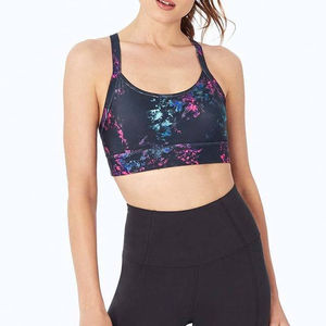 Soutien-gorge de sport personnalisé imprimé par sublimation, entièrement soutien-gorge, pour le fitness et le yoga, en polyester et élasthanne, pour femmes, prix de gros - Product Image 5