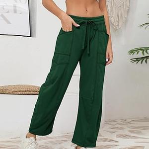 กางเกงคาร์โก้ผู้หญิงแบบสั่งทำ กางเกงวอร์มทรงหลวม เอวสูง พิมพ์ลาย ปักลาย รับผลิตแบบ OEM ODM ขายส่งจากโรงงาน - Product Image 4