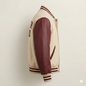 Wholesale <b>Men</b> Embroidered Varsity OEM Custom Logo Stand Collar Front <b>Long</b> Sleeves Casual <b>Jacket</b> for <b>Men</b> Top Selling - Product Image 2