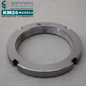 น็อตล็อค KM24 น็อตล็อคเพลาเมตริกความแม่นยำสูง M120X2.0 น็อตอะแดปเตอร์สแตนเลส - Product Image 4