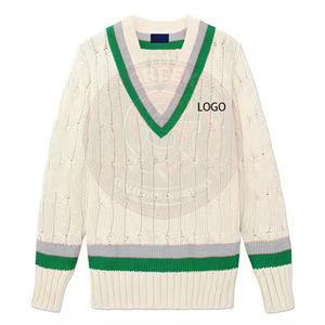Cardigan d'hiver en acrylique tricoté à col en V pour hommes et femmes, manches longues, respirant, anti-plis, avec boutons recouverts - Product Image 6