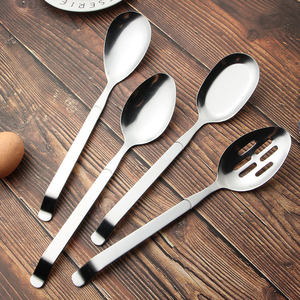 11 Inch Stainless Steel Serving Spoon Set Buffet <b>Salad</b> Rice Spoon Professional Kitchen Serving Utensils - Product Image 3