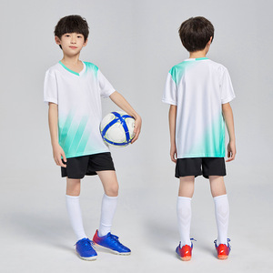 Nouveaux uniformes de football pour enfants, ensembles de maillots de football pour garçons et filles, ensembles de maillots à manches courtes pour jeunes, shorts, chemises de football pour enfants, vêtements de sport - Product Image 5