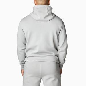Sweat-shirt à capuche gris clair pour homme, manches longues, couleur unie, décontracté, respirant, coupe régulière, pour l'automne - Product Image 4