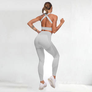 Conjuntos de yoga de 3 piezas para verano, conjuntos de yoga de dos piezas para mujer talla grande, ropa deportiva, conjunto de yoga de 3 piezas para mujer - Product Image 3