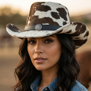 Sombrero de Vaquero de Cuero Ajustable y Elegante, Estilo Occidental, Hecho a Mano, con Pelo de Vaca, para Deportes, Casual, Negocios, Fiestas y Viajes, Novedad 2026 - Product Image 6