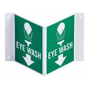 Señal de Seguridad para Lavaojos de Alta Visibilidad Brady, Impresa con UV, para Montar en la Pared, para Laboratorios - Product Image 1