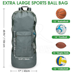 Sac à dos de football, sac à dos de sport multifonctionnel, léger, écologique, avec intérieur spacieux, doublure en polyester, unisexe - Product Image 3