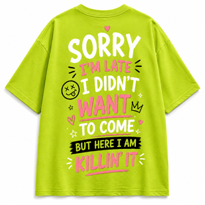 Camiseta Informal Gris para Mujer, Cuello Redondo, Manga Corta, Estampado Floral, Corte Holgado, 100% Algodón, Transpirable, 180g, Colores Personalizables - Product Image 1