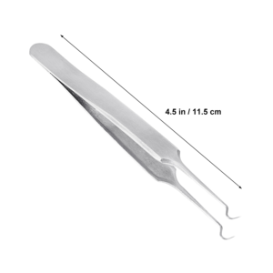 Professional Stainless Steel Eyelash Tweezers & Acne Extractor <b>Tool</b> Polished Finish for Makeup and Face Care - Product Image 1