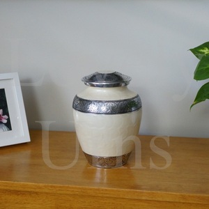 Urna Funeraria Blanca Natural para Cenizas Humanas, Urna Conmemorativa para Adultos, Recipiente Decorativo para Cenizas, Urna para Entierro - Product Image 4