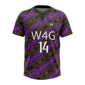 Maillots de baseball personnalisés à deux boutons, uniformes sublimés pour équipes et clubs, maillots de baseball et de softball - Product Image 5