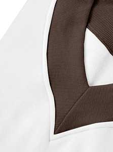 Sudadera de manga larga con capucha y contraste en blanco para mujer, con puños y bajo acanalados, estilo casual urbano, para invierno y otoño - Product Image 3