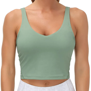Tissu 100% Spandex/Polyester, vêtements de sport pour hommes, logo personnalisé, débardeur de fitness, soutien-gorge de sport avec poche pour téléphone, respirant, séchage rapide - Product Image 3