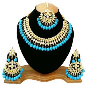 ชุดเครื่องประดับสำหรับงานปาร์ตี้ งานหมั้น งานแต่งงาน สร้อยคอแบบโชคเกอร์ ต่างหู ดีไซน์แบบดั้งเดิม สีทอง ทันสมัย ของขวัญสำหรับผู้หญิง สร้อยคอชุบทองแดง - Product Image 1