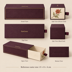 Trio de rouges à lèvres SunGene dans un coffret rigide à tiroir couleur aubergine - Product Image 5