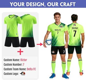 Maillot de football personnalisé pour enfants, uniformes de football pour hommes et femmes avec nom, numéro d'équipe et logo - Product Image 2