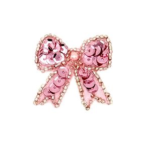 Magnifique nœud pour cheveux brodé à la main avec perles de rocaille, nœud pour cheveux chic avec motif brodé élégant - Product Image 2