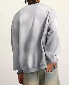 Camisetas de Manga Larga con Cuello Redondo, 100% Algodón, Tejido Grueso, Colores Sólidos, Logotipo Personalizado, Ropa Deportiva Informal - Product Image 5