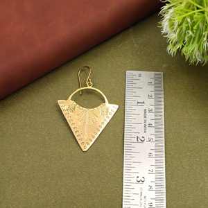 Boucles d'oreilles pendantes géométriques en or et argent, style bohème, minimalistes, bijoux tendance, légères, pour femmes - Product Image 2