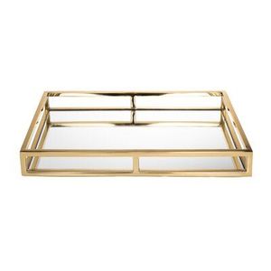 Premium Metal And <b>Mirror</b> Tray For Hotel Room Service And Home Decor Use With Stylish Finish And Strong Construction - Product Image 4