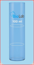 Tube gradué en verre de laboratoire de 100 ml pour la mesure de liquides en laboratoire - Product Image 6