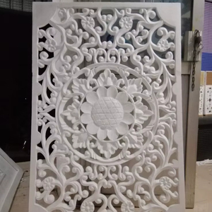 Panneaux muraux décoratifs en marbre sculpté - Panneaux muraux extérieurs modernes hautement polis, découpés CNC, designs découpés sur mesure HAYAT INDUSTRIES - Product Image 1
