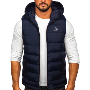 Gilet d'hiver réversible décontracté pour homme avec fermeture éclair, grandes tailles, sans manches, chauffe-corps OEM - Product Image 5