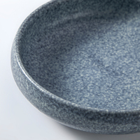 YAYU Nouvelle Collection Classique de Vaisselle en Porcelaine Hôtelière, Glaçure Bleu Foncé, Assiettes Creuses pour Pâtes et Assiettes à Salade en Céramique, pour la Restauration Thaïlandaise