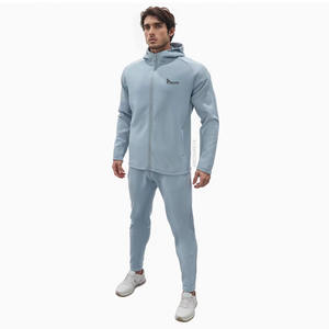 Nouveaux survêtements et sweats à capuche élégants pour hommes, séchage rapide, respirants, légers, avec logo personnalisé sur le devant, pour l'entraînement et le jogging - Product Image 2