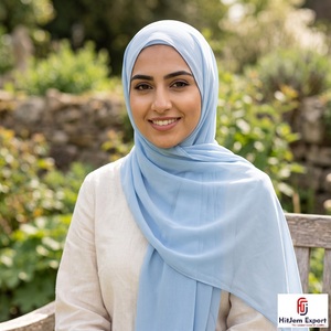 Custom Chiffon Scarf Fashion <b>Silk</b> Feel <b>Head</b> <b>Wrap</b> Shawl OEM ODM HITJEM EXPORT HJ-02-03 Formal Skin-Friendly - Product Image 6