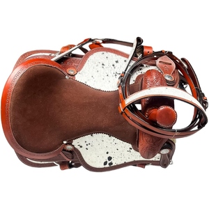 Selle d'équitation western en cuir véritable, équipement de cowboy personnalisé avec artisanat de qualité supérieure et décorations artisanales - Product Image 4
