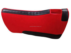 Selle de cheval occidentale en feutre de laine mérinos de 1 pouce d'épaisseur avec des patchs en cuir renforcés Meilleur prix de gros Vêtements équestres - Product Image 6